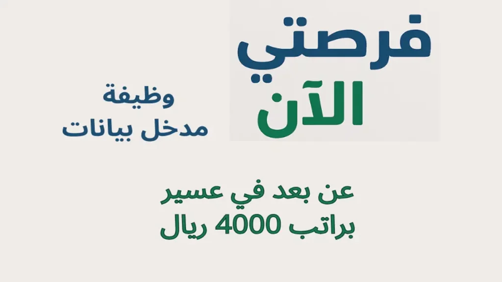 وظيفة مدخل بيانات عن بعد في عسير براتب 4000 ريال
