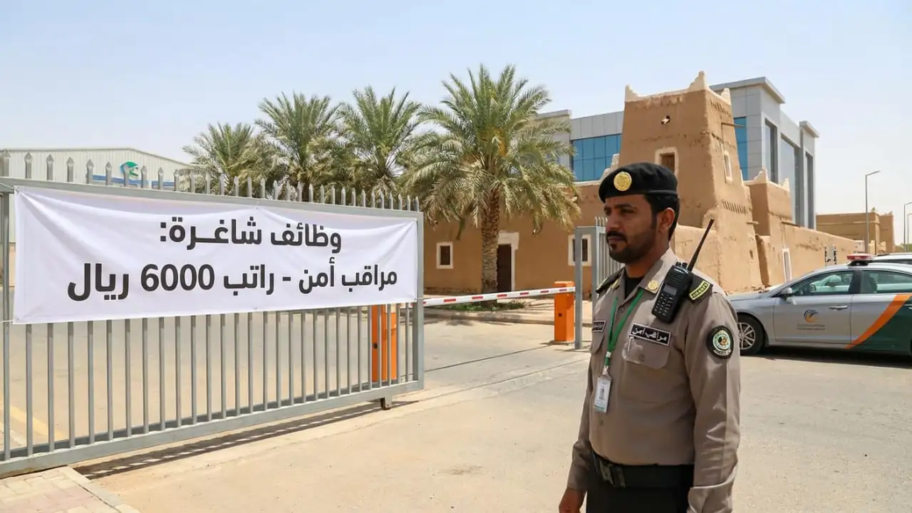 وظيفة مراقب أمن في القصيم براتب 6000 ريال