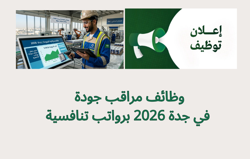 وظائف مراقب جودة في جدة 2026 برواتب تنافسية