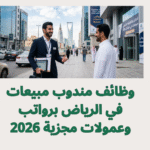 وظائف مندوب مبيعات في الرياض برواتب وعمولات مجزية 2026