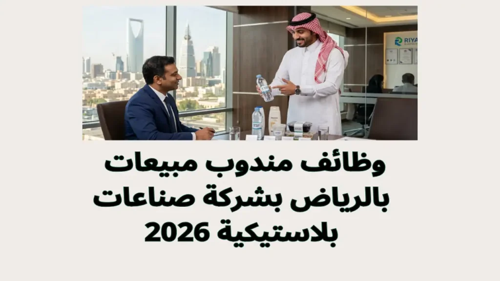 وظائف مندوب مبيعات بالرياض بشركة صناعات بلاستيكية 2026
