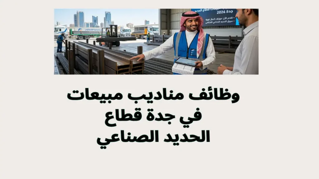 وظائف مناديب مبيعات في جدة 2026 | قطاع الحديد الصناعي