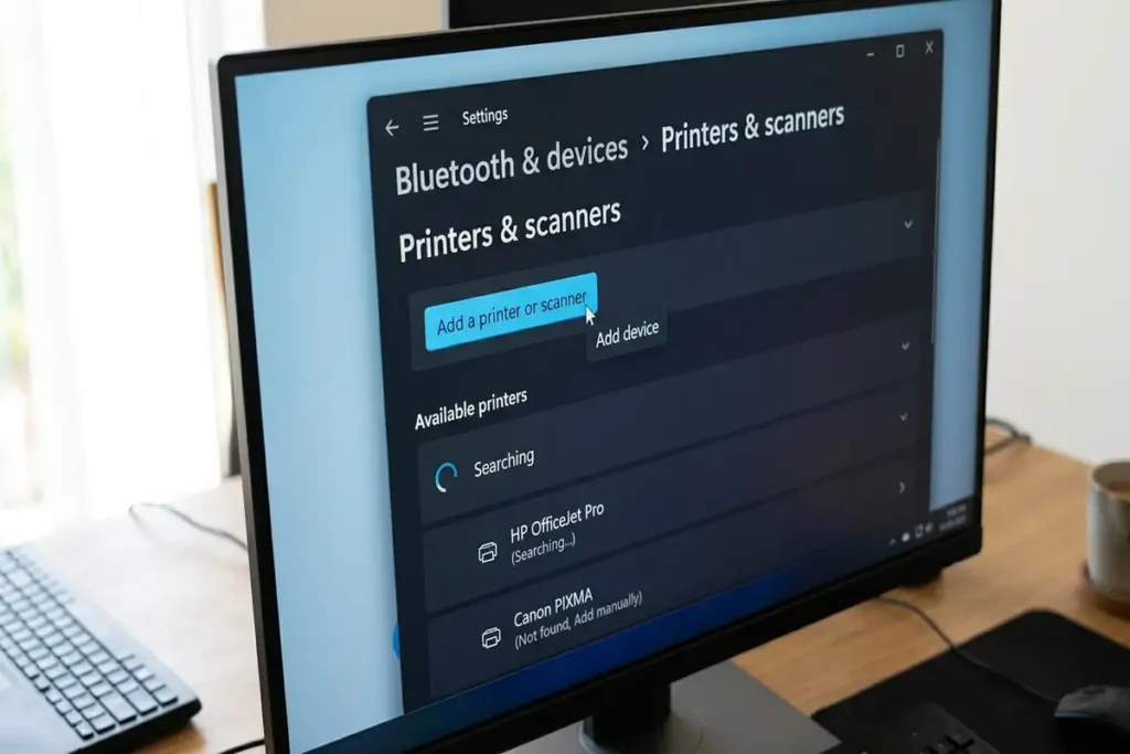 Printer Not Showing Up in Windows 11? 10 Fixes 2 Printers and scanners settings in Windows 11