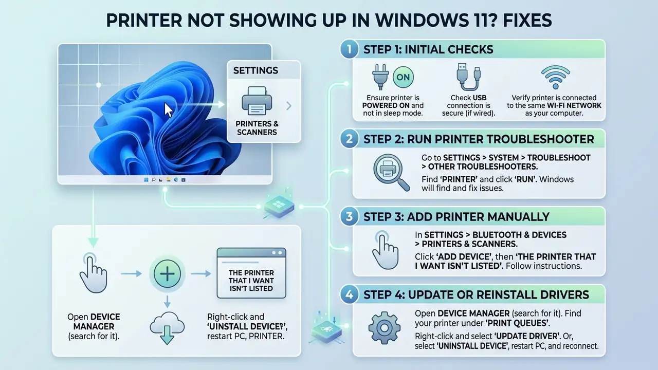 Printer Not Showing Up in Windows 11? 10 Fixes