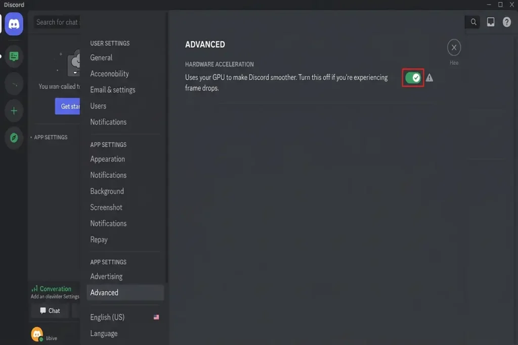 Discord Not Opening? Here's How to Fix It 4 Discord User Settings → Advanced → Hardware