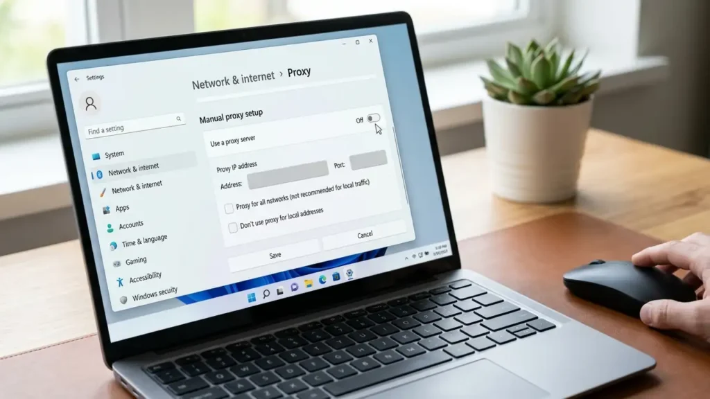 Windows 11 proxy settings for internet connection