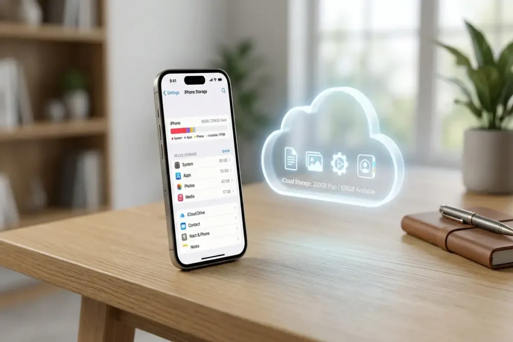iPhone Storage and iCloud Storage comparison
