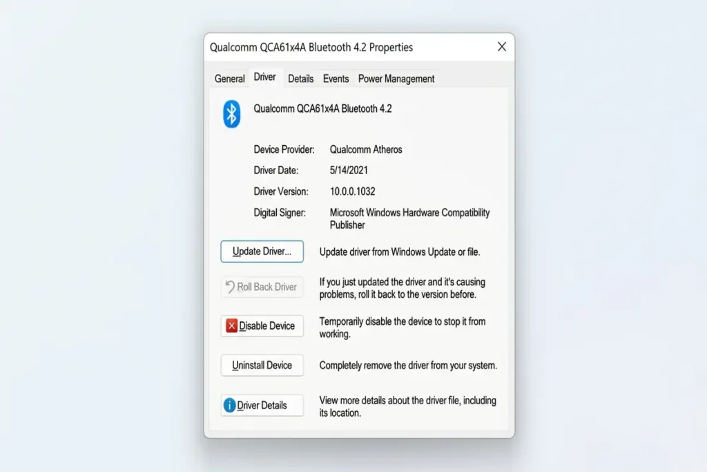 How to Fix Bluetooth Not Working on Windows 11 5 rollback-bluetooth-driver