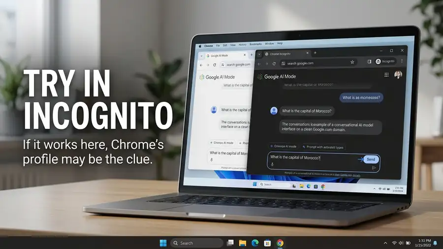 Google AI Mode Send Button Missing? Here’s the Fix 3