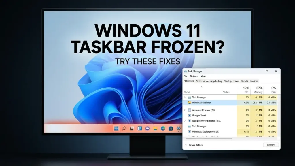 Windows 11 Taskbar Not Responding? Try These Fixes