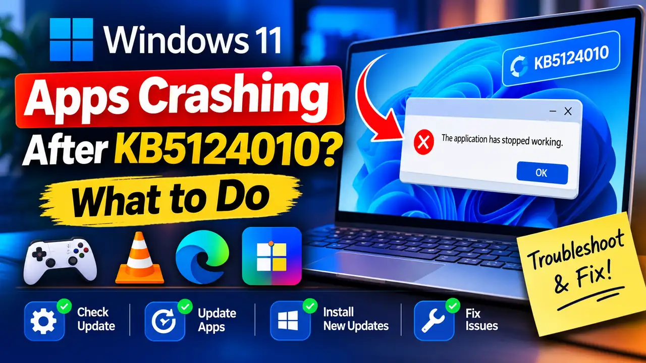 Windows 11 Apps Crashing After KB5124010? Fixes