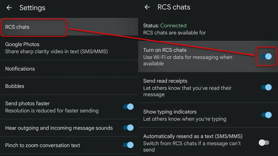Google Messages Not Sending Pictures? 7 Fixes to Try 2 RCS Connection Status