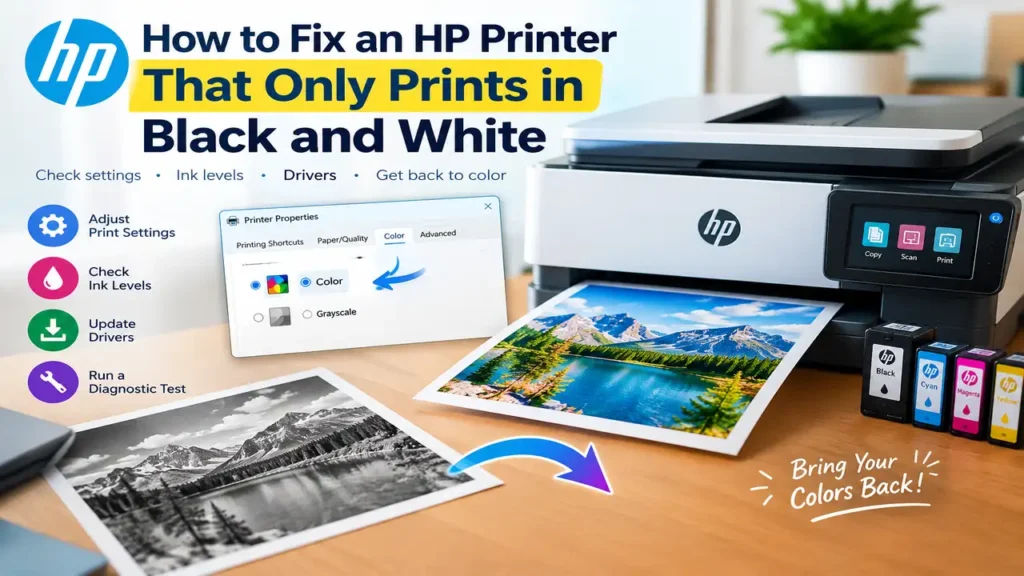 HP Printer Only Printing in Black and White? Fix It