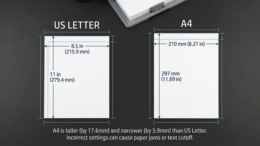 Letter vs A4 Paper Size