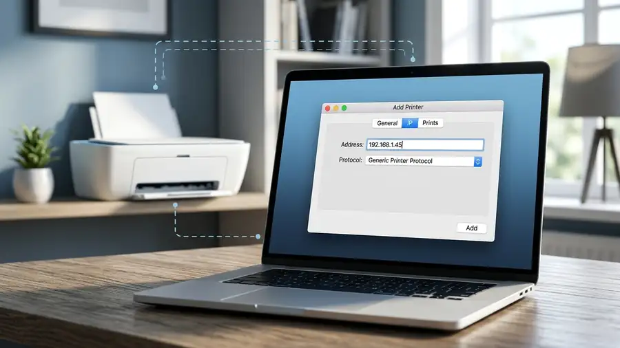 Adding a network printer to Mac using an IP address
